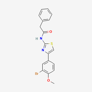 molecular formula C18H15BrN2O2S B3476613 N-[4-(3-bromo-4-methoxyphenyl)-1,3-thiazol-2-yl]-2-phenylacetamide 