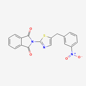 molecular formula C18H11N3O4S B3476626 2-[5-(3-nitrobenzyl)-1,3-thiazol-2-yl]-1H-isoindole-1,3(2H)-dione 