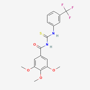 3,4,5-trimethoxy-N-({[3-(trifluoromethyl)phenyl]amino}carbonothioyl)benzamide