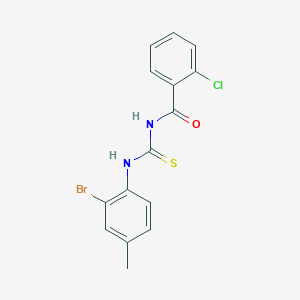 molecular formula C15H12BrClN2OS B3476639 N-{[(2-bromo-4-methylphenyl)amino]carbonothioyl}-2-chlorobenzamide 