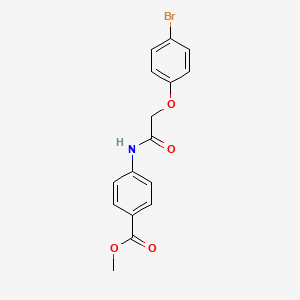 molecular formula C16H14BrNO4 B3476651 methyl 4-[2-(4-bromophenoxy)acetamido]benzoate 