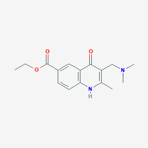 ethyl 3-[(dimethylamino)methyl]-2-methyl-4-oxo-1H-quinoline-6-carboxylate