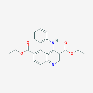 molecular formula C21H20N2O4 B3476673 diethyl 4-anilino-3,6-quinolinedicarboxylate 