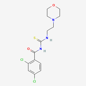 molecular formula C14H17Cl2N3O2S B3476687 2,4-dichloro-N-({[2-(4-morpholinyl)ethyl]amino}carbonothioyl)benzamide 