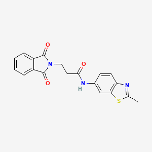 3-(1,3-dioxo-1,3-dihydro-2H-isoindol-2-yl)-N-(2-methyl-1,3-benzothiazol-6-yl)propanamide