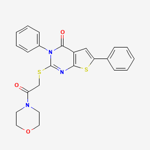 2-{[2-(4-morpholinyl)-2-oxoethyl]thio}-3,6-diphenylthieno[2,3-d]pyrimidin-4(3H)-one