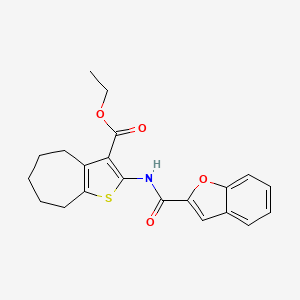 ethyl 2-(1-benzofuran-2-carbonylamino)-5,6,7,8-tetrahydro-4H-cyclohepta[b]thiophene-3-carboxylate