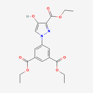 diethyl 5-[3-(ethoxycarbonyl)-4-hydroxy-1H-pyrazol-1-yl]isophthalate