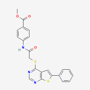 methyl 4-({[(6-phenylthieno[2,3-d]pyrimidin-4-yl)thio]acetyl}amino)benzoate