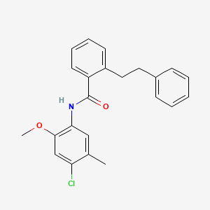 molecular formula C23H22ClNO2 B3476819 N-(4-chloro-2-methoxy-5-methylphenyl)-2-(2-phenylethyl)benzamide 