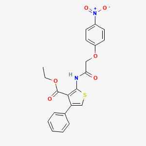 ETHYL 2-[2-(4-NITROPHENOXY)ACETAMIDO]-4-PHENYLTHIOPHENE-3-CARBOXYLATE