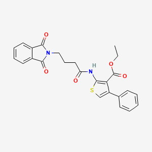 ethyl 2-{[4-(1,3-dioxo-1,3-dihydro-2H-isoindol-2-yl)butanoyl]amino}-4-phenyl-3-thiophenecarboxylate