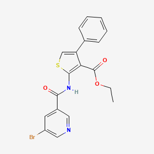 ethyl 2-{[(5-bromo-3-pyridinyl)carbonyl]amino}-4-phenyl-3-thiophenecarboxylate