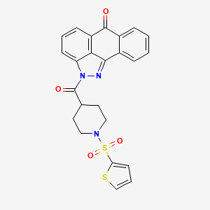 molecular formula C24H19N3O4S2 B3476861 2-{[1-(2-thienylsulfonyl)-4-piperidinyl]carbonyl}dibenzo[cd,g]indazol-6(2H)-one 