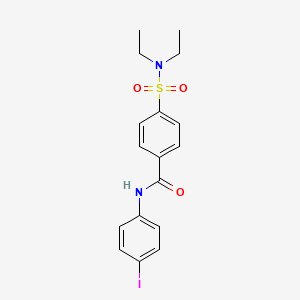 molecular formula C17H19IN2O3S B3476870 4-[(diethylamino)sulfonyl]-N-(4-iodophenyl)benzamide 