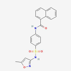 N-[4-[(5-methyl-1,2-oxazol-3-yl)sulfamoyl]phenyl]naphthalene-1-carboxamide