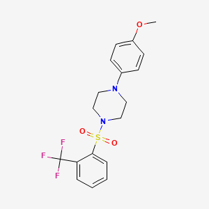 molecular formula C18H19F3N2O3S B3476889 1-(4-methoxyphenyl)-4-{[2-(trifluoromethyl)phenyl]sulfonyl}piperazine 