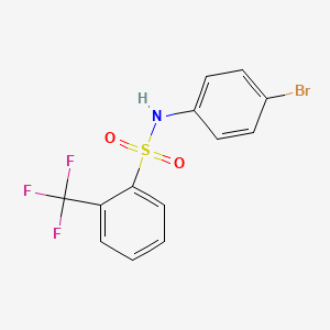 molecular formula C13H9BrF3NO2S B3476895 N-(4-bromophenyl)-2-(trifluoromethyl)benzenesulfonamide 