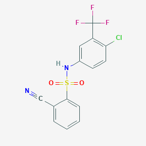 N-[4-chloro-3-(trifluoromethyl)phenyl]-2-cyanobenzenesulfonamide