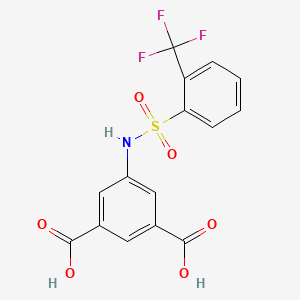 molecular formula C15H10F3NO6S B3476918 5-({[2-(trifluoromethyl)phenyl]sulfonyl}amino)isophthalic acid 