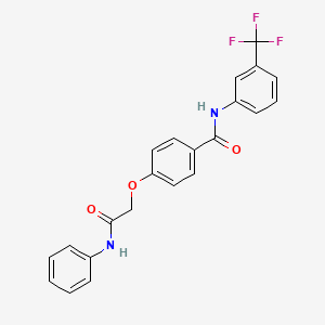 4-(2-anilino-2-oxoethoxy)-N-[3-(trifluoromethyl)phenyl]benzamide