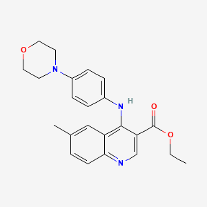 ethyl 6-methyl-4-{[4-(morpholin-4-yl)phenyl]amino}quinoline-3-carboxylate