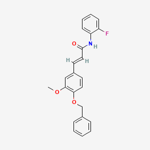 3-[4-(benzyloxy)-3-methoxyphenyl]-N-(2-fluorophenyl)acrylamide