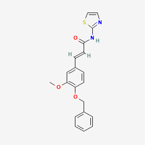 (2E)-3-[4-(benzyloxy)-3-methoxyphenyl]-N-(1,3-thiazol-2-yl)prop-2-enamide