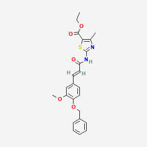 ethyl 2-({3-[4-(benzyloxy)-3-methoxyphenyl]acryloyl}amino)-4-methyl-1,3-thiazole-5-carboxylate