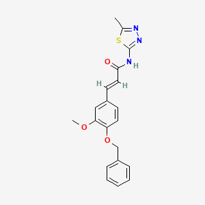 3-[4-(benzyloxy)-3-methoxyphenyl]-N-(5-methyl-1,3,4-thiadiazol-2-yl)acrylamide