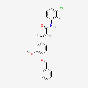 molecular formula C24H22ClNO3 B3477029 3-[4-(benzyloxy)-3-methoxyphenyl]-N-(3-chloro-2-methylphenyl)acrylamide 