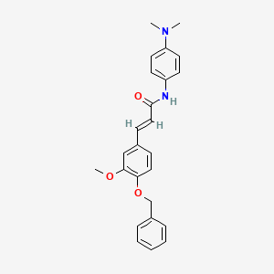 molecular formula C25H26N2O3 B3477037 3-[4-(benzyloxy)-3-methoxyphenyl]-N-[4-(dimethylamino)phenyl]acrylamide 