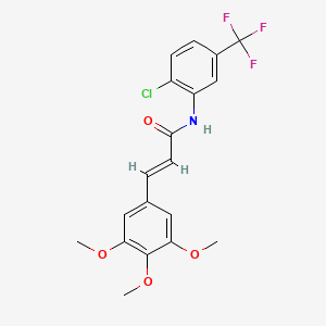 molecular formula C19H17ClF3NO4 B3477039 N-[2-chloro-5-(trifluoromethyl)phenyl]-3-(3,4,5-trimethoxyphenyl)acrylamide 