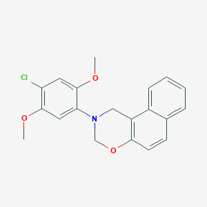 molecular formula C20H18ClNO3 B3477047 2-(4-chloro-2,5-dimethoxyphenyl)-2,3-dihydro-1H-naphtho[1,2-e][1,3]oxazine 