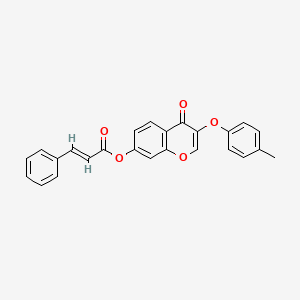 3-(4-methylphenoxy)-4-oxo-4H-chromen-7-yl 3-phenylacrylate