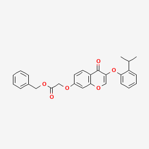 molecular formula C27H24O6 B3477087 benzyl {[3-(2-isopropylphenoxy)-4-oxo-4H-chromen-7-yl]oxy}acetate 