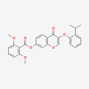 3-(2-isopropylphenoxy)-4-oxo-4H-chromen-7-yl 2,6-dimethoxybenzoate