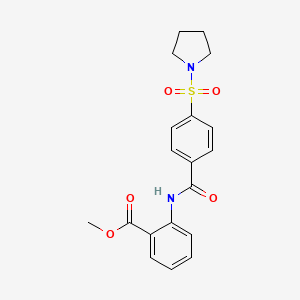 methyl 2-{[4-(1-pyrrolidinylsulfonyl)benzoyl]amino}benzoate