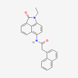 molecular formula C25H20N2O2 B3477122 N-(1-ethyl-2-oxo-1,2-dihydrobenzo[cd]indol-6-yl)-2-(1-naphthyl)acetamide 