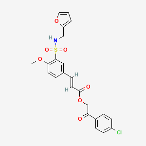 2-(4-chlorophenyl)-2-oxoethyl 3-(3-{[(2-furylmethyl)amino]sulfonyl}-4-methoxyphenyl)acrylate