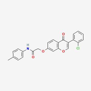 2-{[3-(2-chlorophenyl)-4-oxo-4H-chromen-7-yl]oxy}-N-(4-methylphenyl)acetamide