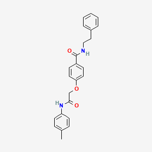4-{2-[(4-methylphenyl)amino]-2-oxoethoxy}-N-(2-phenylethyl)benzamide