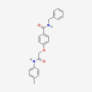 molecular formula C23H22N2O3 B3477167 N-benzyl-4-{2-[(4-methylphenyl)amino]-2-oxoethoxy}benzamide 