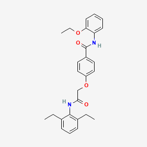 molecular formula C27H30N2O4 B3477180 4-{2-[(2,6-diethylphenyl)amino]-2-oxoethoxy}-N-(2-ethoxyphenyl)benzamide 