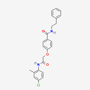 molecular formula C24H23ClN2O3 B3477187 4-{2-[(4-chloro-2-methylphenyl)amino]-2-oxoethoxy}-N-(2-phenylethyl)benzamide 