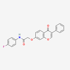 molecular formula C23H16FNO4 B3477189 N-(4-fluorophenyl)-2-[(4-oxo-3-phenyl-4H-chromen-7-yl)oxy]acetamide 