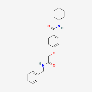 molecular formula C22H26N2O3 B3477207 4-[2-(benzylamino)-2-oxoethoxy]-N-cyclohexylbenzamide 