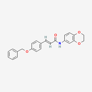 molecular formula C24H21NO4 B3477213 3-[4-(benzyloxy)phenyl]-N-(2,3-dihydro-1,4-benzodioxin-6-yl)acrylamide 