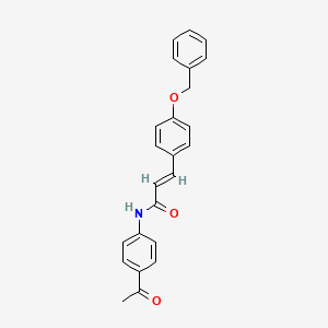 molecular formula C24H21NO3 B3477214 N-(4-acetylphenyl)-3-[4-(benzyloxy)phenyl]acrylamide 