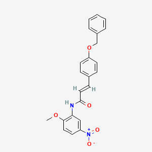 molecular formula C23H20N2O5 B3477221 3-[4-(benzyloxy)phenyl]-N-(2-methoxy-5-nitrophenyl)acrylamide 